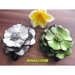 Leather Hair Clips Accessories Flowers Tropical 